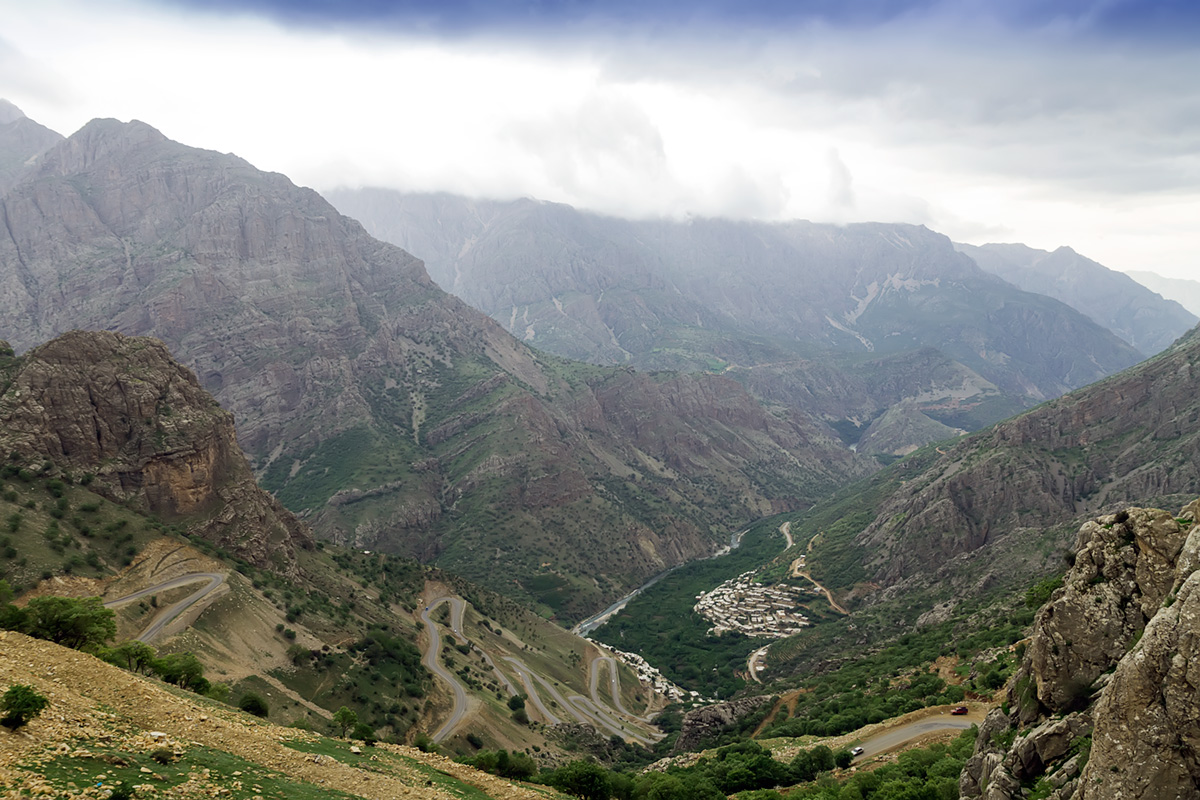 The fabulous hairpin road bends above the village of Bulbar are one of the most popular sights from Hawraman valley.