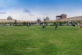 The centre of Naqsh-e Jahan Square, or Imam square, the main attraction of Esfahan. It is 160 metres wide by 560 metres long and always full of people.
