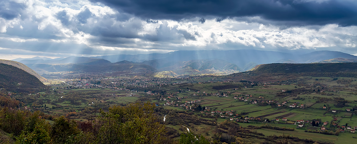 Clouds over the town of Drvar in BiH. View from our ascent to Velika Klekovaca.