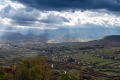 Clouds over the town of Drvar in BiH. View from our ascent to Velika Klekovaca.