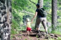 Hiking in the woods is one of the many activities you can pursue in the region.