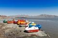 The boats at Lake Urmia are proof that locals come to enjoy the water in the warm months.