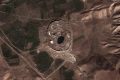 Takht-e Soleyman satellite image. You can clearly see the ruins with the lake in the middle.