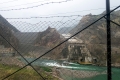 The Daryan dam. As photographing of strategic objects is strictly forbidden in Iran, the shot through the fence was all we dared to take.